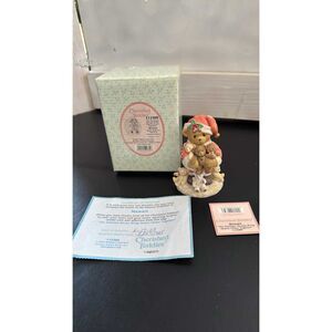 Cherished Teddies 1122389 Stewart The Holiday Always Bring Hearts Figurine